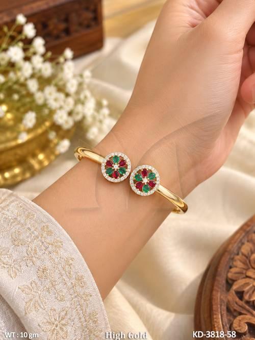 Full Stone American Diamond Designer Kada