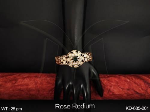 rose-rodium-polish-fancy-design-party-wear-beautiful-cz-ad-jewelry-stylish-kada-