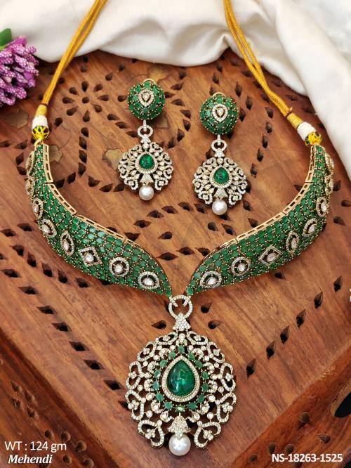 kundan-design-mehendi-polish-short-necklace-set-