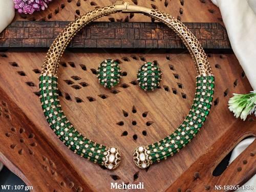 elegant-green-stone-designer-kundan-necklace-set-