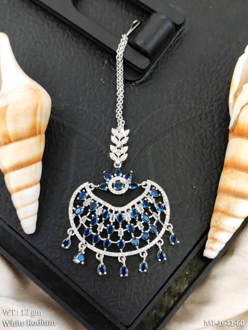 elegant-american-diamond-maang-tikka-ethnic-wear