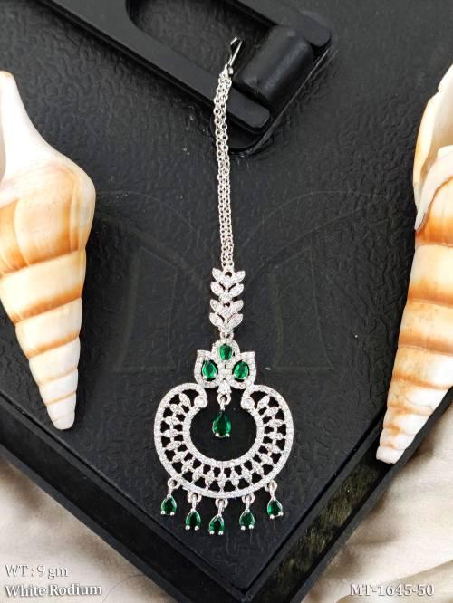 Traditional AD Maang Tikka Fancy Party Wear — MT-1645-50