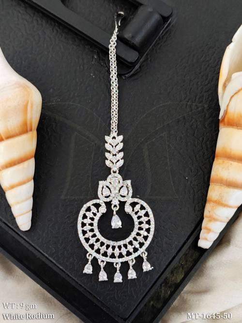 Traditional AD Maang Tikka Fancy Party Wear — MT-1645-50