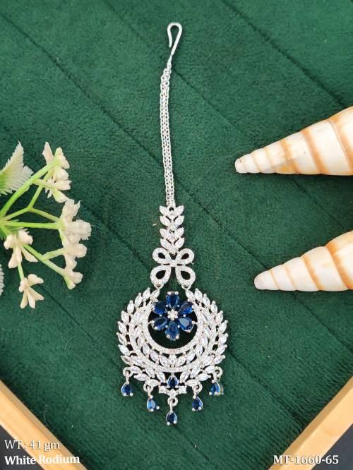 american-diamond-maang-tikka-design