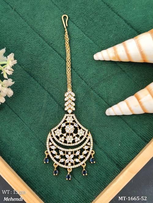 elegant-american-diamond-party-wear-maang-tikka