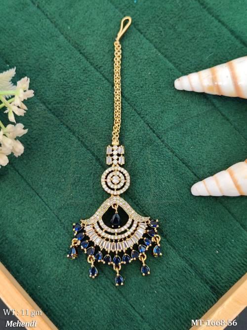 Fancy AD Stone Traditional Bridal Maang Tikka