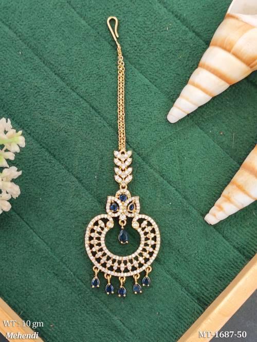 mehandi-finish-american-diamond-maang-tikka