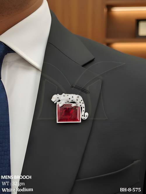 American Diamond Leopard Designer Men’s Brooch