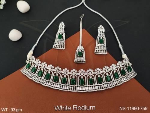 white-rodium-polish-fancy-design-american-diamond-short-necklace-set-