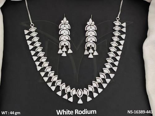 american-diamond-white-rodium-polish-design-party-wear-necklace-set-