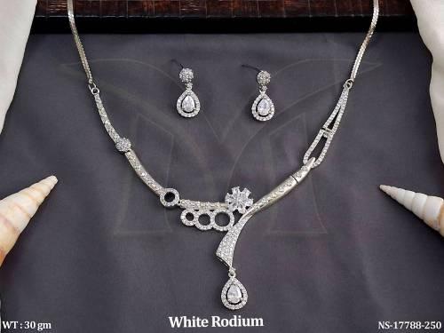 designer-ad-cz-white-rodium-polish-short-necklace-set-