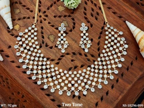 bridal-two-tone-american-diamond-necklace-with-earrings-