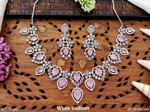 american-diamond-white-rodium-polish-cz-stone-necklace-set-