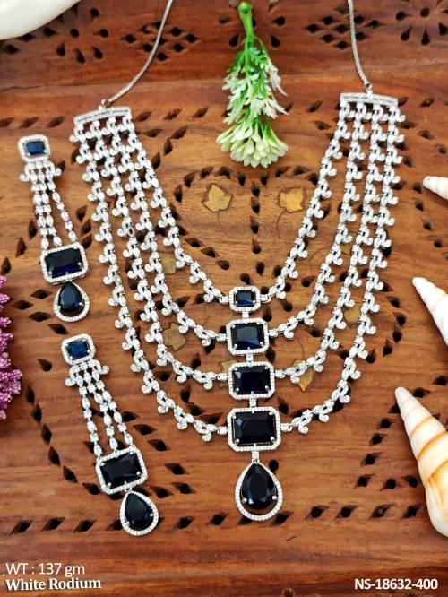 american-diamond-white-rodium-party-wear-necklace-set-