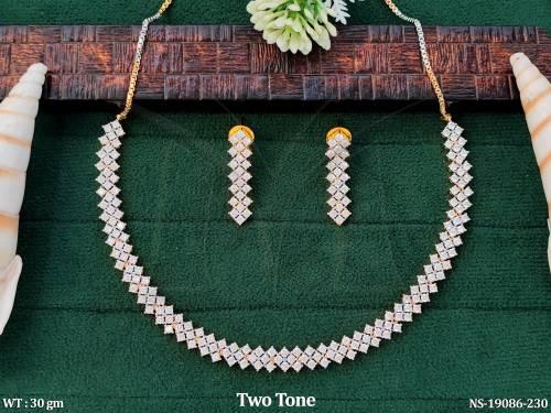 elegant-two-tone-cz-fancy-necklace-with-earrings-