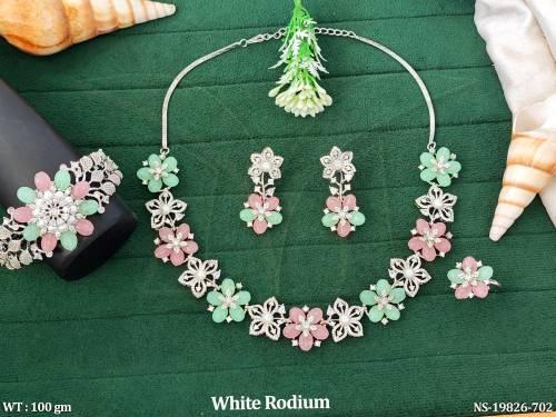 designer-flower-pattern-american-diamond-necklace-set