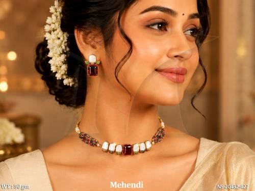 designer-mehendi-mother-of-pearl-necklace-set-with-earrings