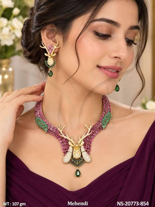 Fancy Designer Animal Motif Necklace Set