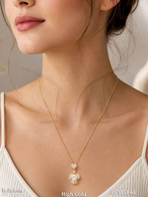 fancy-american-diamond-gold-pendant-set