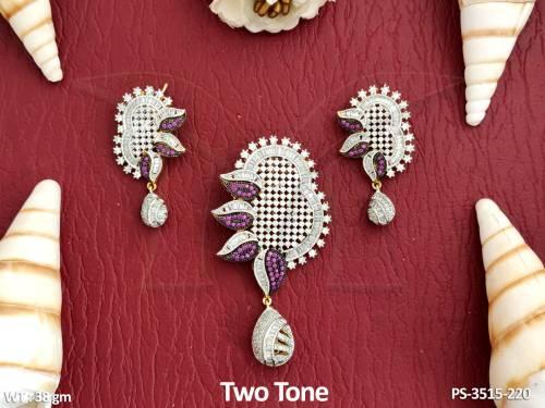 ad-cz-full-stone-two-tone-polish-party-wear-pendant-set-