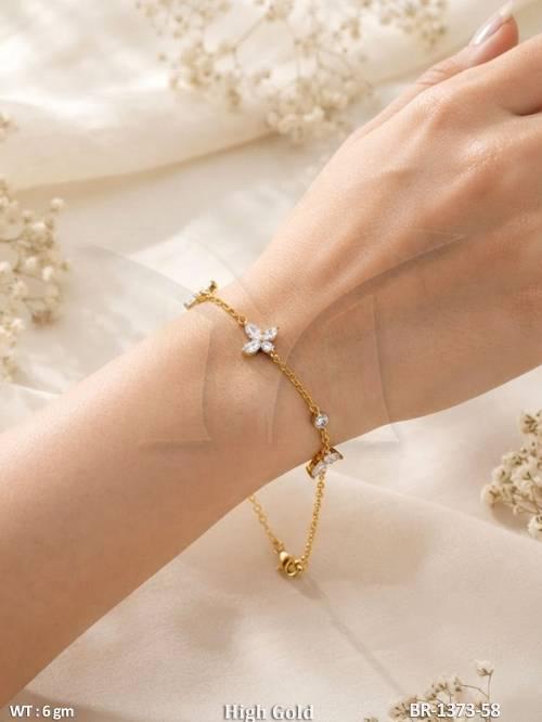 Elegant Butterfly Charm Gold Bracelet