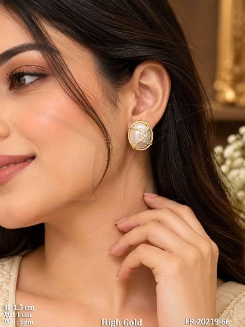 Premium Pearl Stone Designer Earrings