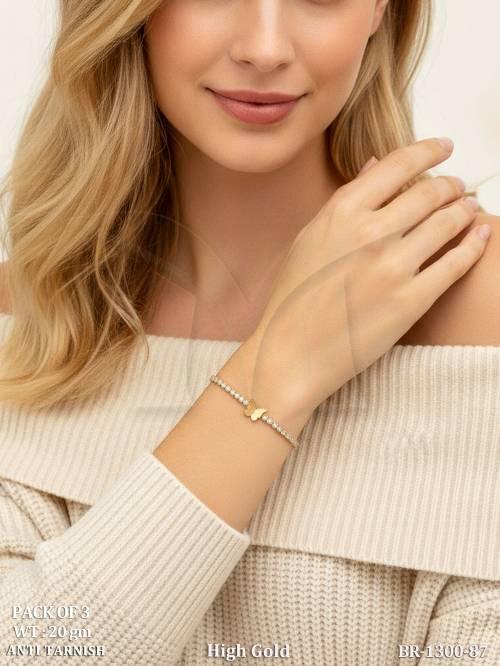 Stylish Butterfly Motif Tennis Bracelet For Modern Women Collection