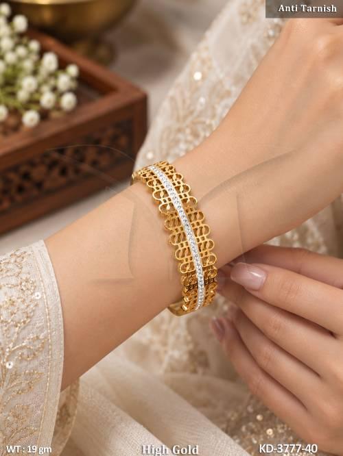 Anti Tarnish High Gold Designer Kada