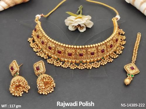 beautiful-antique-jewellery-rajwadi-polish-necklace-set-