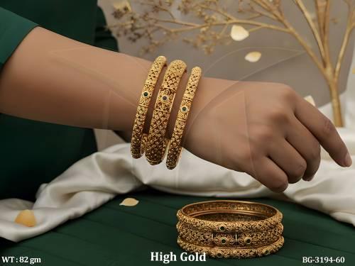 Traditional Rajwadi Gold Polish Bangles for Women