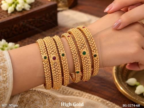 fancy-high-gold-polish-floral-antique-bangle-set