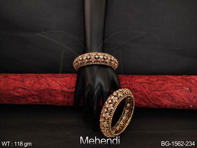 Mehendi Polish Beautiful Fancy Style Party wear Bangle Set