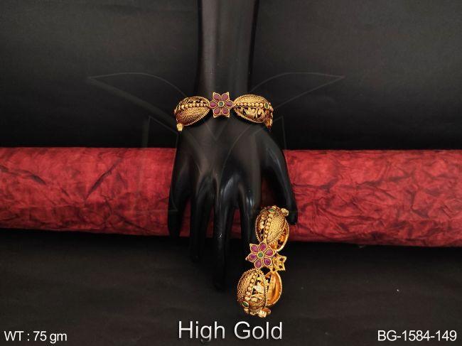 beautiful design high gold polish fancy style designer bangle set