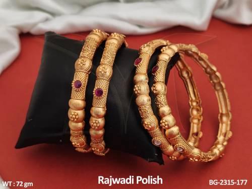 Antique Jewelry Party Wear Fancy Design Antique Bangles Set Of 4