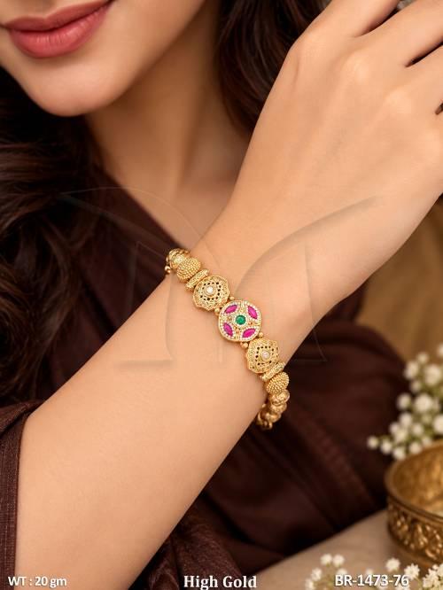 Antique High Gold Polish Designer Bracelet