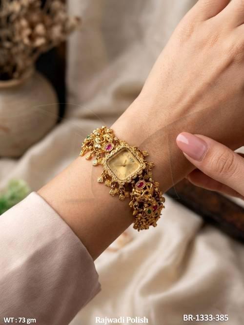 Antique Designer Stone Bracelet Watch — BR-1333-385