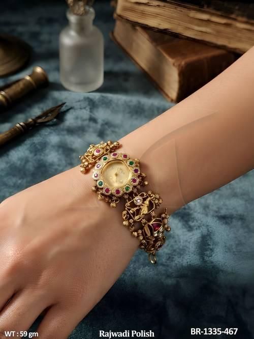 Rajwadi Polish Antique Designer Bracelet Watch
