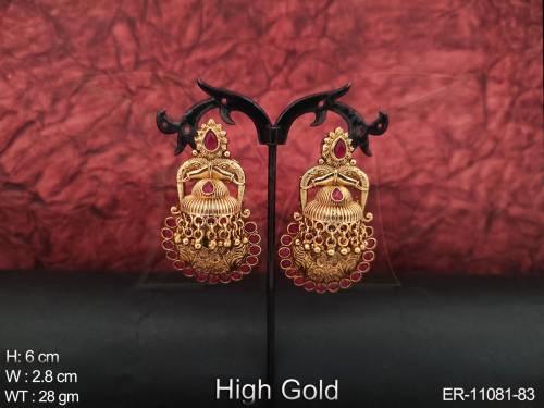 designer-fancy-style-party-wear-high-gold-polish-antique-earring-