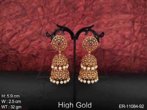 high-gold-polish-fancy-style-party-wear-beautiful-antique-jewellery-jhumka-earring-