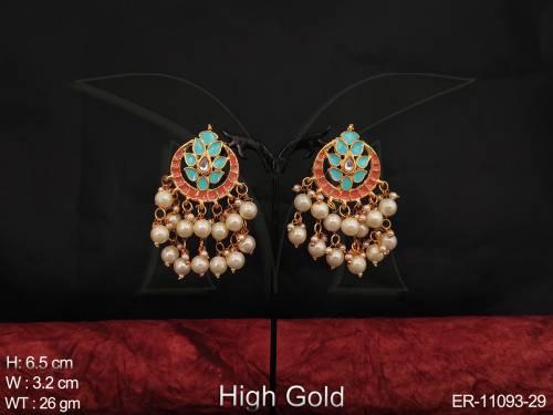 antique-jewellery-beautiful-design-high-gold-polish-earrings-