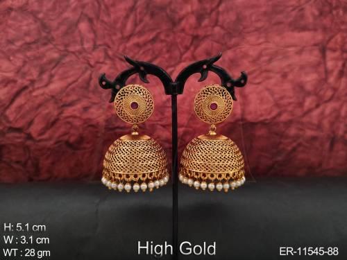 antique-jewelry-high-gold-polish-beautiful-design-traditional-wear-fancy-antique-jhumka-earrings-