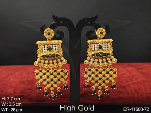 antique-designer-high-gold-polish-party-wear-beautiful-designer-antique-jewellery-long-earring-