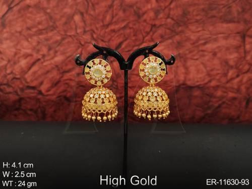 antique-jewellery-beautiful-designer-high-gold-polish-party-wear-earrings-