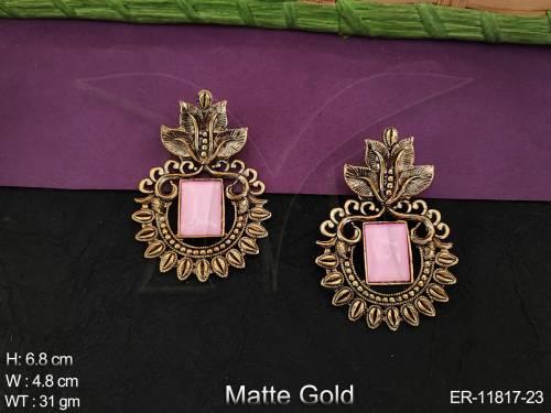 fancy-desing-matte-gold-polish-antique-style-party-wear-antique-earring