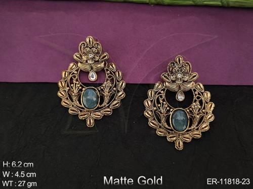 desinger-fancy-style-party-wear-beautiful-matte-gold-polish-antique-earring