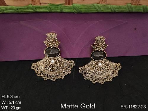 antique-fancy-style-matte-gold-polish-desinger-antique-dangler-earring