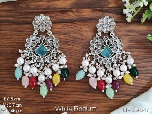 party-wear-antique-style-white-rodium-beautiful-antique-jewellery-long-dangler-earring-