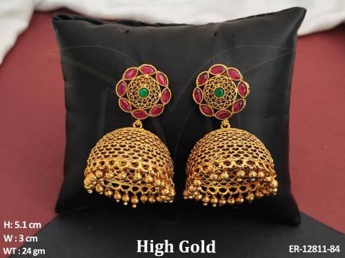 antique-jewellery-beautiful-designer-high-gold-polish-full-stone-party-wear-earrings-