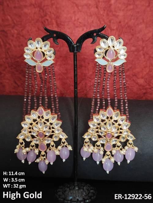 antique-jewellery-round-shaped-stone-high-gold-polish-antique-long-earrings-