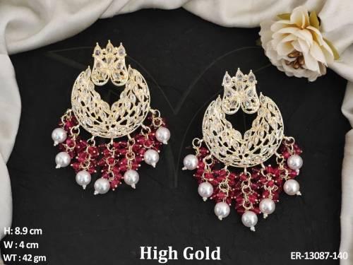 high-gold-polish-antique-clusterpearls-designer-wear-antique-dangler-earrings-